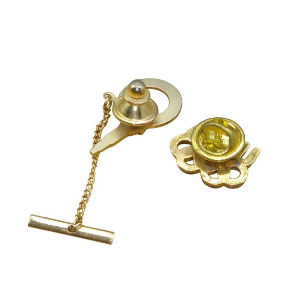 Vintage Olympics Tie Tack Bundle, Torch and USA Lapel Pins, Olympic Athletic Fan - Picture 2 of 2